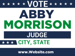 judge political yard sign template 10314