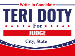 judge political yard sign template 10316