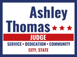 judge political yard sign template 10333