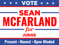 judge political yard sign template 10337