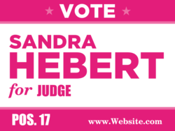 judge political yard sign template 10344