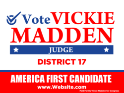 judge political yard sign template 10345