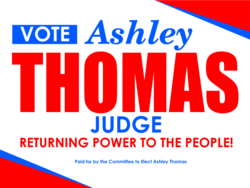 judge political yard sign template 10348