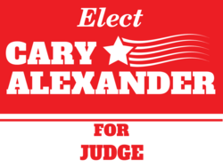 judge political yard sign template 10349