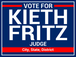 judge political yard sign template 10350