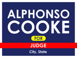 judge political yard sign template 10353