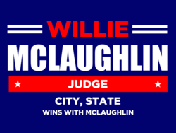 judge political yard sign template 10355