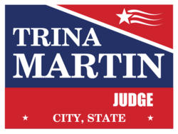 judge political yard sign template 10356