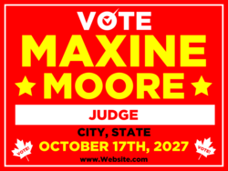 judge political yard sign template 10362