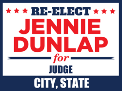 judge political yard sign template 10363