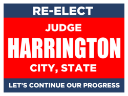 judge political yard sign template 10380