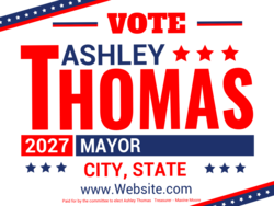 mayor political yard sign template 10384