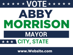 mayor political yard sign template 10386