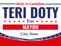 mayor political yard sign template 10388