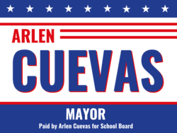 mayor political yard sign template 10394