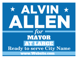 mayor political yard sign template 10395