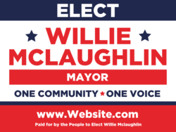 mayor political yard sign template 10397