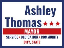 mayor political yard sign template 10405