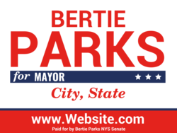 mayor political yard sign template 10412