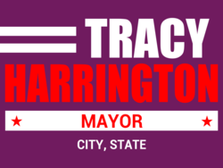 mayor political yard sign template 10424