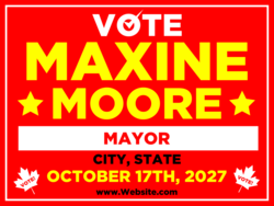 mayor political yard sign template 10434