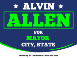 mayor political yard sign template 10447