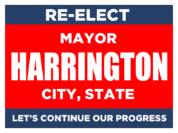 mayor political yard sign template 10452