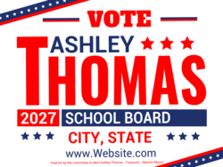 school-board political yard sign template 10456