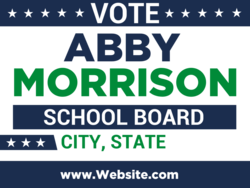 school-board political yard sign template 10458