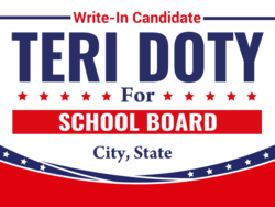 school-board political yard sign template 10460