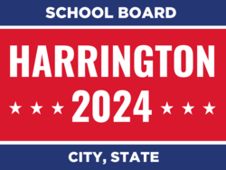 school-board political yard sign template 10463