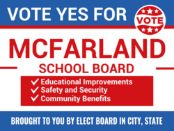 school-board political yard sign template 10474