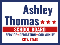 school-board political yard sign template 10477