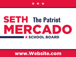 school-board political yard sign template 10486