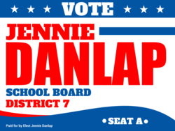 school-board political yard sign template 10490