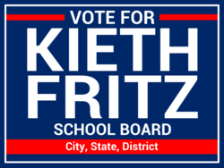 school-board political yard sign template 10494