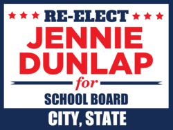 school-board political yard sign template 10507