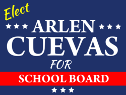 school-board political yard sign template 10509