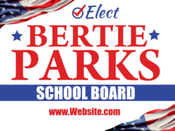 school-board political yard sign template 10513