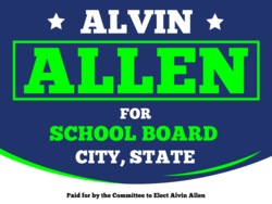 school-board political yard sign template 10519