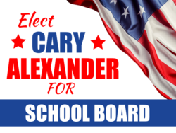 school-board political yard sign template 10521