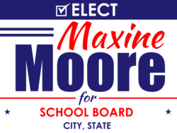 school-board political yard sign template 10522