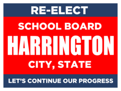 school-board political yard sign template 10524