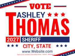 sheriff political yard sign template 10528