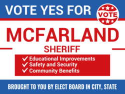 sheriff political yard sign template 10546