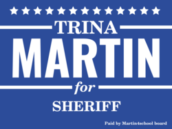 sheriff political yard sign template 10551