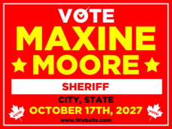 sheriff political yard sign template 10578