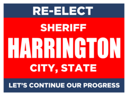 sheriff political yard sign template 10596