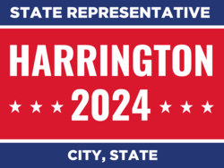 state-representative political yard sign template 10607