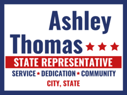 state-representative political yard sign template 10621